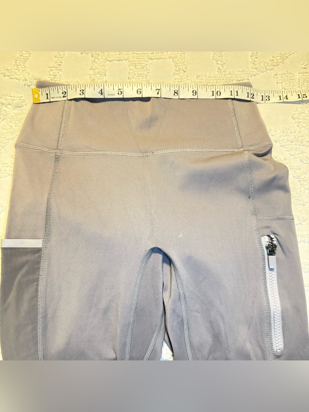 Fabletics Gray High-Waist Performance Leggings with Side Zip Pocket - Picture 7 of 10